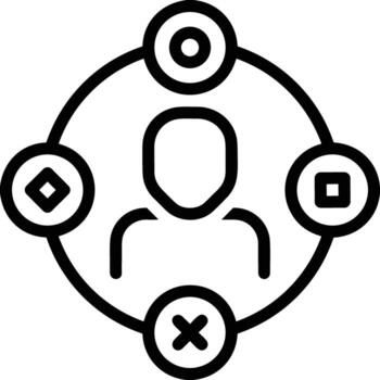 Artificial Intelligence icon symbol vector image. Illustration of the brain robot learning human smart algorithm design image.