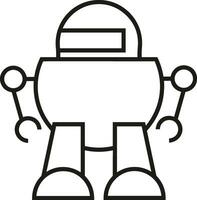 Artificial Intelligence icon symbol vector image. Illustration of the brain robot learning human smart algorithm design image.