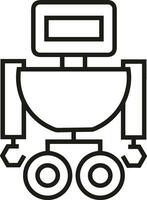 Artificial Intelligence icon symbol vector image. Illustration of the brain robot learning human smart algorithm design image.