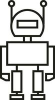 Artificial Intelligence icon symbol vector image. Illustration of the brain robot learning human smart algorithm design image.