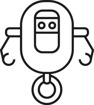 artificial inteligencia icono símbolo vector imagen. ilustración de el cerebro robot aprendizaje humano inteligente algoritmo diseño imagen.