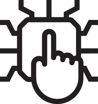 Artificial Intelligence icon symbol vector image. Illustration of the brain robot learning human smart algorithm design image.