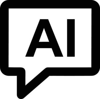 Artificial Intelligence icon symbol vector image. Illustration of the brain robot learning human smart algorithm design image.