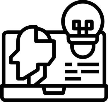 artificial inteligencia icono símbolo vector imagen. ilustración de el cerebro robot aprendizaje humano inteligente algoritmo diseño imagen.