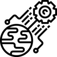 Artificial Intelligence icon symbol vector image. Illustration of the brain robot learning human smart algorithm design image.