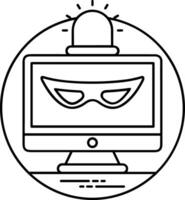 Artificial Intelligence icon symbol vector image. Illustration of the brain robot learning human smart algorithm design image.