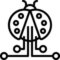 Artificial Intelligence icon symbol vector image. Illustration of the brain robot learning human smart algorithm design image.