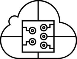 Artificial Intelligence icon symbol vector image. Illustration of the brain robot learning human smart algorithm design image.