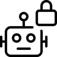 Artificial Intelligence icon symbol vector image. Illustration of the brain robot learning human smart algorithm design image.