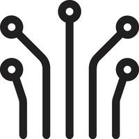 Artificial Intelligence icon symbol vector image. Illustration of the brain robot learning human smart algorithm design image.