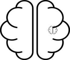 Artificial Intelligence icon symbol vector image. Illustration of the brain robot learning human smart algorithm design image.