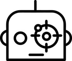 Artificial Intelligence icon symbol vector image. Illustration of the brain robot learning human smart algorithm design image.