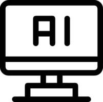 Artificial Intelligence icon symbol vector image. Illustration of the brain robot learning human smart algorithm design image.