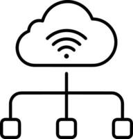 Artificial Intelligence icon symbol vector image. Illustration of the brain robot learning human smart algorithm design image.