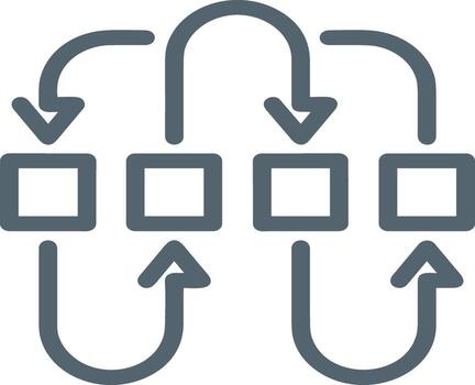 artificial inteligencia icono símbolo vector imagen. ilustración de el cerebro robot aprendizaje humano inteligente algoritmo diseño imagen.