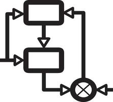 Artificial Intelligence icon symbol vector image. Illustration of the brain robot learning human smart algorithm design image.