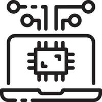 Artificial Intelligence icon symbol vector image. Illustration of the brain robot learning human smart algorithm design image.