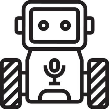 Artificial Intelligence icon symbol vector image. Illustration of the brain robot learning human smart algorithm design image.