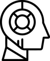 Artificial Intelligence icon symbol vector image. Illustration of the brain robot learning human smart algorithm design image.