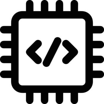 Artificial Intelligence icon symbol vector image. Illustration of the brain robot learning human smart algorithm design image.