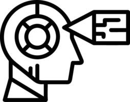 Artificial Intelligence icon symbol vector image. Illustration of the brain robot learning human smart algorithm design image.