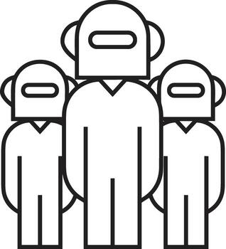 Artificial Intelligence icon symbol vector image. Illustration of the brain robot learning human smart algorithm design image.