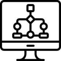 Artificial Intelligence icon symbol vector image. Illustration of the brain robot learning human smart algorithm design image.