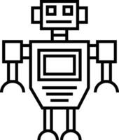 Artificial Intelligence icon symbol vector image. Illustration of the brain robot learning human smart algorithm design image.