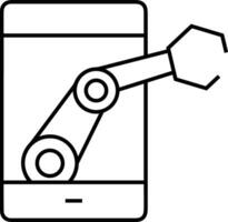 Artificial Intelligence icon symbol vector image. Illustration of the brain robot learning human smart algorithm design image.
