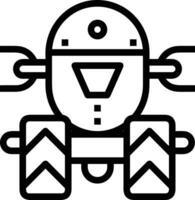 Artificial Intelligence icon symbol vector image. Illustration of the brain robot learning human smart algorithm design image.