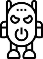 Artificial Intelligence icon symbol vector image. Illustration of the brain robot learning human smart algorithm design image.