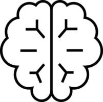 Artificial Intelligence icon symbol vector image. Illustration of the brain robot learning human smart algorithm design image.