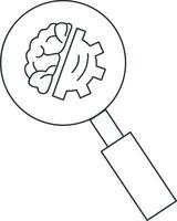 Artificial Intelligence icon symbol vector image. Illustration of the brain robot learning human smart algorithm design image.
