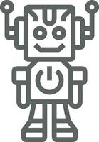 Artificial Intelligence icon symbol vector image. Illustration of the brain robot learning human smart algorithm design image.