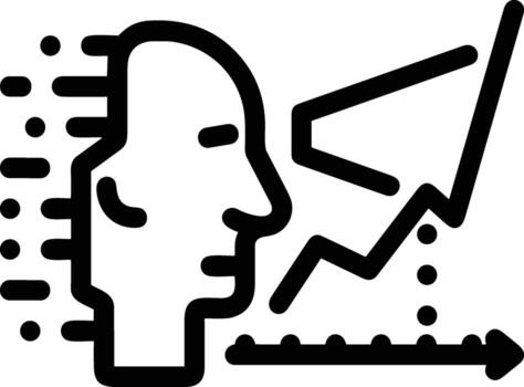 artificial inteligencia icono símbolo vector imagen. ilustración de el cerebro robot aprendizaje humano inteligente algoritmo diseño imagen.