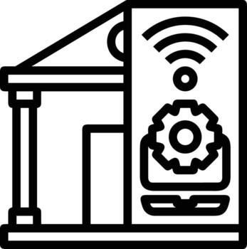 artificial inteligencia icono símbolo vector imagen. ilustración de el cerebro robot aprendizaje humano inteligente algoritmo diseño imagen.