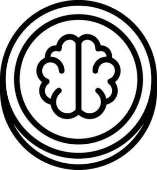 artificial inteligencia icono símbolo vector imagen. ilustración de el cerebro robot aprendizaje humano inteligente algoritmo diseño imagen.