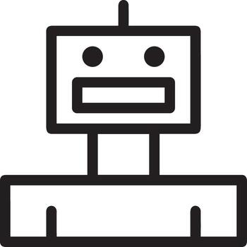 artificial inteligencia icono símbolo vector imagen. ilustración de el cerebro robot aprendizaje humano inteligente algoritmo diseño imagen.