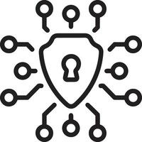 Artificial Intelligence icon symbol vector image. Illustration of the brain robot learning human smart algorithm design image.