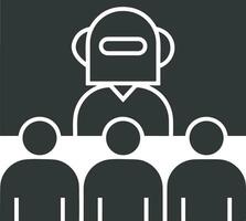 Artificial Intelligence icon symbol vector image. Illustration of the brain robot learning human smart algorithm design image.