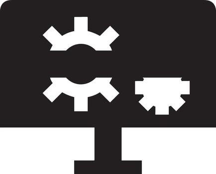 artificial inteligencia icono símbolo vector imagen. ilustración de el cerebro robot aprendizaje humano inteligente algoritmo diseño imagen.