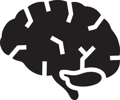 Artificial Intelligence icon symbol vector image. Illustration of the brain robot learning human smart algorithm design image.