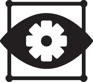 Artificial Intelligence icon symbol vector image. Illustration of the brain robot learning human smart algorithm design image.