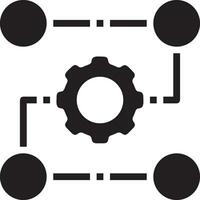 Artificial Intelligence icon symbol vector image. Illustration of the brain robot learning human smart algorithm design image.