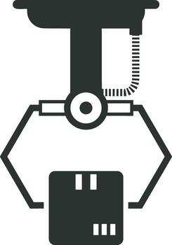 Artificial Intelligence icon symbol vector image. Illustration of the brain robot learning human smart algorithm design image.