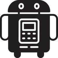Artificial Intelligence icon symbol vector image. Illustration of the brain robot learning human smart algorithm design image.