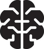 Artificial Intelligence icon symbol vector image. Illustration of the brain robot learning human smart algorithm design image.