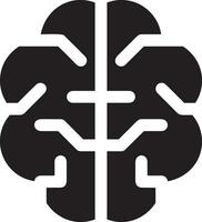 Artificial Intelligence icon symbol vector image. Illustration of the brain robot learning human smart algorithm design image.