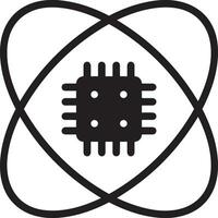 Artificial Intelligence icon symbol vector image. Illustration of the brain robot learning human smart algorithm design image.
