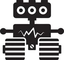 Artificial Intelligence icon symbol vector image. Illustration of the brain robot learning human smart algorithm design image.